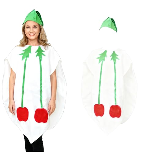 Vonavira Disfarce de banana novidade fantasia de frutas divertido fantasia de banana para homem e mulher, unissexo, divertido, carnaval, Halloween, fantasia de banana para adultos