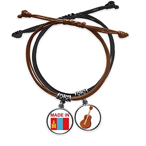 Pulsera cuero de guitarra para amantes de la música en festivales y viajes