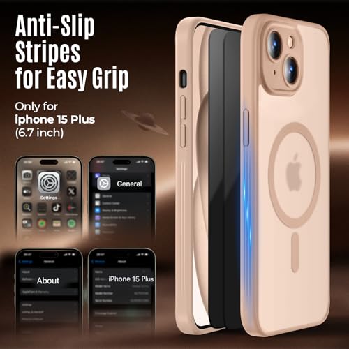 Image of Symcele Designed for iPhone 15 Plus Case, Light Brown