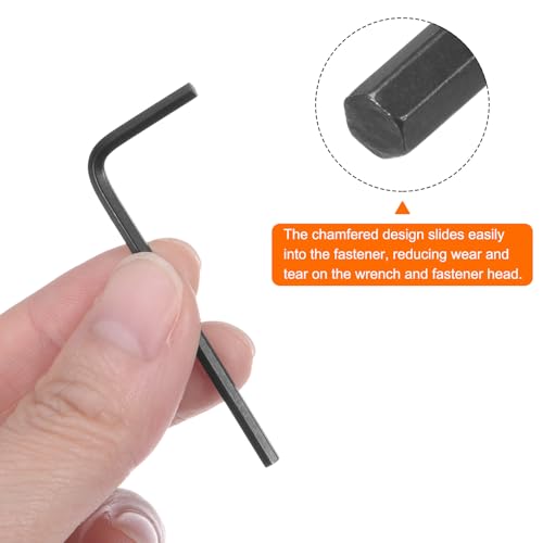 Image of HARFINGTON 20pcs Hex Key Wrench 3 /32 inch L-Shape Hexagon SAE Wrenches Chrome Vanadium Steel Repairing Tool for Home Repair, Black