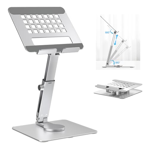 Suporte Para Tablet Ajustável, Celular Suportes para Tablets, Telescópico Dobrável 360° Giratório Liga de Alumínio Compatível Tablets 4,7' - 13'