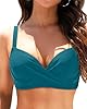 Women Underwire Bikini Top - Push Up Swim Top Only Bra Padded Swimsuit Tops 2025 Bathing Suit Tops, Dark Green, Large #1
