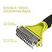 Pecute Pet Dematting Tool 2 Pack - Double Sided Undercoat Rake & Dematting Comb for Detangling Matted or Knotted Undercoat Hair, Great for Medium or Long-haired Dogs & Cats