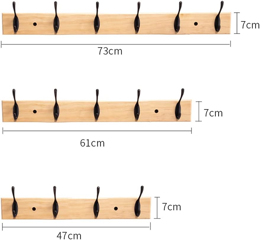 モダンな木製コートラックフック壁取り付け、玄関吊り下げコートラックフック、素朴なメタルコートレール、フックレール付きコート、スカーフ