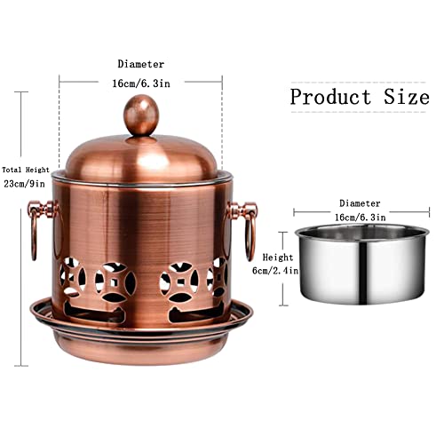 Olla caliente de cobre tradicional china para 1 persona miniatura 6