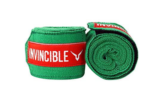 Image of Invincible Mexican Style Semi-Stretch Hand Wraps Green 4.5 Meter