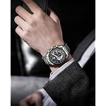 Armbanduhr Herren Edelstahl Herrenuhr Groß Uhren Herren Chronograph Analog Quarz Männer Uhr Kleid Wasserdicht 3ATM mit Kalender Business Casual – Bild 2