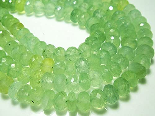 Prehnite Faceted Big Rondelle fil de perles naturelles pour un style bohème chic au quotidien