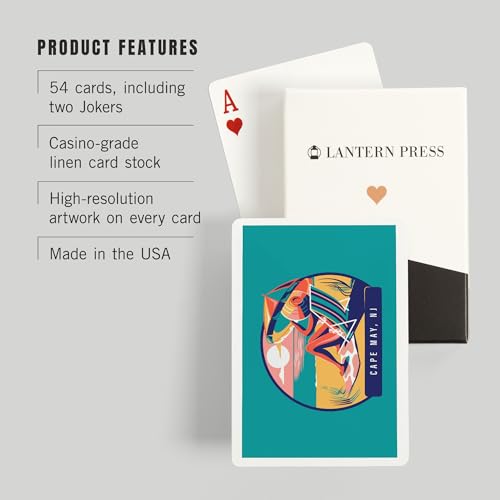Lantern Press Naipes Poker 52 Cartas Talla Poker miniatura 3