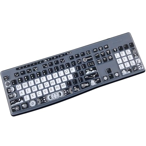 Cubierta de silicona para teclado Logitech K270 Sun and Moon miniatura 1