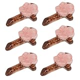 LARATH 6 Pieces Ceramic Chopsticks Rest Rack Cherry Blossom Chopsticks Holder Rest Dinner Spoon Stan