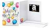 Amazon.de Geschenkkarte in Grußkarte - 20 EUR (Happy Birthday Ballons)