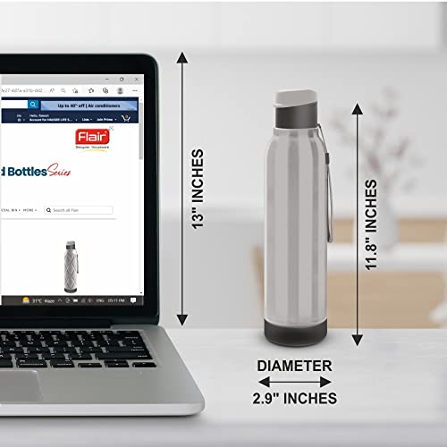 Image of Flair Edge Steel Inner Insulated Water Bottle 650 ml - Grey