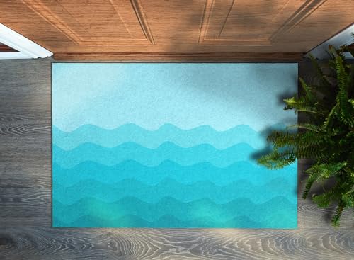 Paillasson 60x40cm tapis résistant de propreté maison Tulup géométrique