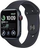 Apple Watch SE (2nd Gen) (GPS + Cellular, 44mm) - Midnight Aluminum Case with Midnight Sport Band, M/L (Renewed Premium)