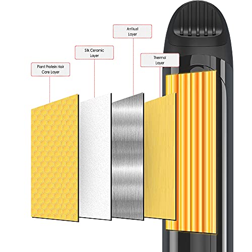 image for MHD Dual Voltage 1.25 Inch Clipped Curling Iron Tourmaline Ceramic Coa