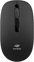 C3Tech Mouse Sem Fio M-W15BK, Preto, Wifi 2.4Ghz, 1200DPI, Ambidestro, 3 Botoes, Windows, MAC OS,LINUX, CHROME
