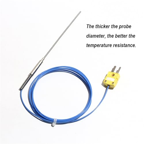 Sonda blindada tipo K flexible WRNK-191 con cable termopar de 3 metros 4