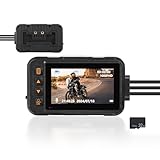 3" Motorcycle Dash Cam Front and Rear for Motorbike with Dual Dash Camera IP67 Waterpoorf, Night Vision, G-Sensor, 32GB Card, Loop Recording for Motorsports, Motorcycles, UTV, ATV
