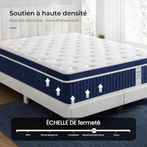 Matelas 140x190 7 zones ressorts 30 cm INRE