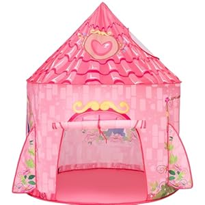 JOYIN Princess Play Tent Pop up Play Tent Kids Indoor Outdoor GIrls Castle Playhouse Tent Set