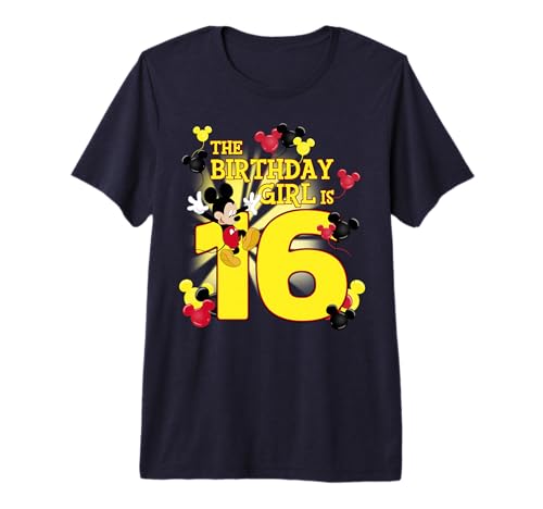 Mickey 16th Birthday t-shirt Disney idéal pour une fête d'anniversaire