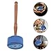 Abaodam Professional Singing Bowl Mallet Blue Felted Handle Wooden Wand for Tibetan Sound Bowls Ergonomic Grip Striker for Meditation and Relaxation Sessions