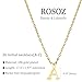 Rosoz Gold Initial Necklaces for Women, 18K Gold Plated Dainty Letter Necklace Tiny A-Z Pendant Choker Necklace Trendy Fashion Personalized Gift Name Necklace Jewelry Necklace for Women Gift (E, Gold)