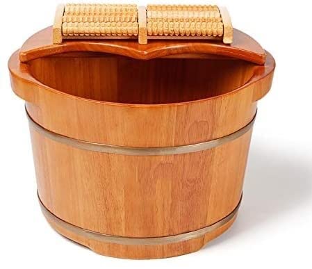 Spa de pies de madera con masajeador y cover miniatura 1