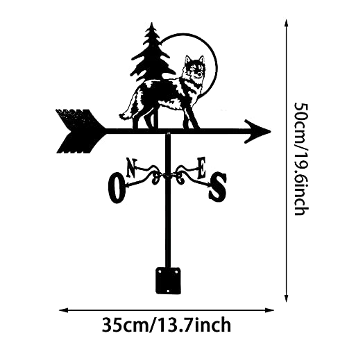Girouette pour chien indicateur direction vent extérieur en acier