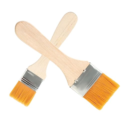 ibasenice 2pcs High-temperature Resistant Nylon Basting Brush for Bbq and Baking Food-grade Pastry Brush for Oil and Sauce for Grilling and Cooking