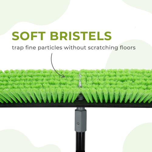 image for KalTell 18” Indoor Shop and Garage Push Boom with Soft Bristles, Hea