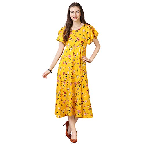 Image of QIQI Women's Crepe A-Line Maxi Casual Dress