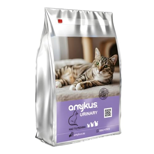 Amykus Original Urinary Cat 1,5kg | Pienso para Gatos Adultos y Esterilizados para la Protección de Las Vías Urinarias | con Pollo y Salmón | Control de Peso