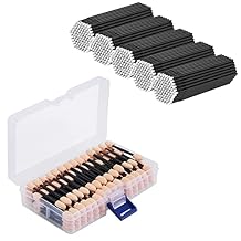 أدوات تطبيق ظلال العيون والمسطحات الدقيقة - Cuttte 500 PCS مسحات صغيرة يمكن التخلص منها عصا ميكروفايبر لإضافات الرموش و 120 PCS