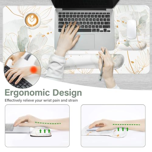 MOSISO Desk Mat Keyboard Mouse Pad Set