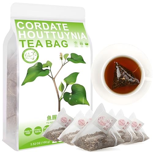 100% Natural Cordate houttuynia Tea Bag, 200g/7.05oz (4g*50bags) - té de hoja Houttuynia - No transgénico - 50 tazas empapadas