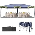 Outvita 10x20ft Ez Pop Up Outdoor Canopy Tent, Portable Commercial Instant Tent with Carry Bag for Party Wedding Birthday BBQ Events