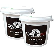 Counteract CBB-EP8KIT Euro Paste Tire/Tube 16lb Mounting Compound Bucket Kit with Brush, Petroleum-free Tire Changing Lube/Sealer for Trucks, Cars, Motorcycles, ATV, UTV, RV, Dirt Bikes, Made in USA