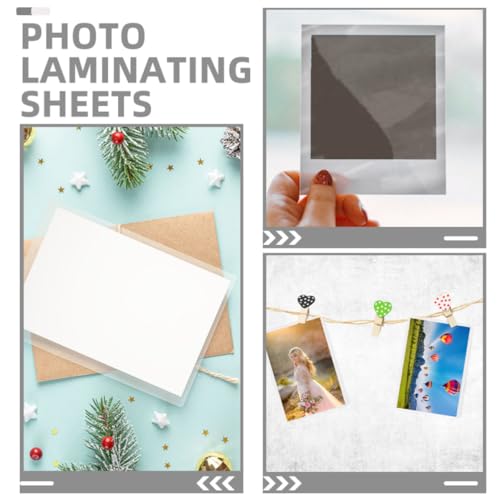 Hojas laminadoras transparentes Holibanna PET, 100 unidades para proteger fotos en casa u oficina 7