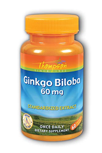 Thompson Ginkgo Biloba Extract, Veg Cap (Btl-Plastic) 60mg 60ct