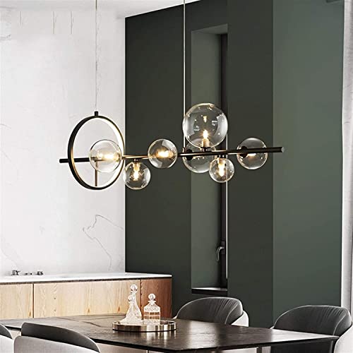 Lustre de plafond à LED moderne avec douilles à bulles en verre ZH1YFD