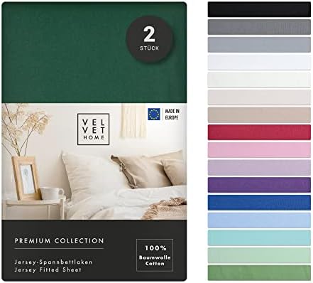 VelvetHome Dziecięce Prześcieradło z gumką 60x120cm | 100% Bawełna czesana | Made in EU | 165gsm | Prześcieradło 60x120 | na łóżeczko dziecięce 60x120 | Jakość Premium | Piękne Kolory