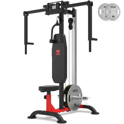Image of HVO Chest Fly Machine PEC: Deck Fly and Reverse Delt Machine Adjustable Upper Body Home Gym Ab Workout Butterfly Machine for Chest, Back, Pectoral, Rear Deltoid and Shoulder Training