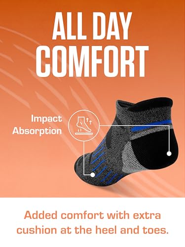 Sof Sole Men's Bamboo Cushioned Performance No-Show Athletic Sock3