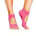 Yoga Socks - Non Slip, Non Skid, Slip Resistant Toeless Grip Sock for Women & Men doing Yoga and Pilates - Red Medium