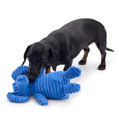 Zappi Co Blaues Elefanten-Plüsch Hundespielzeug – Weiches, langlebiges Material, ideal für kleine/mittelgroße Hunde.