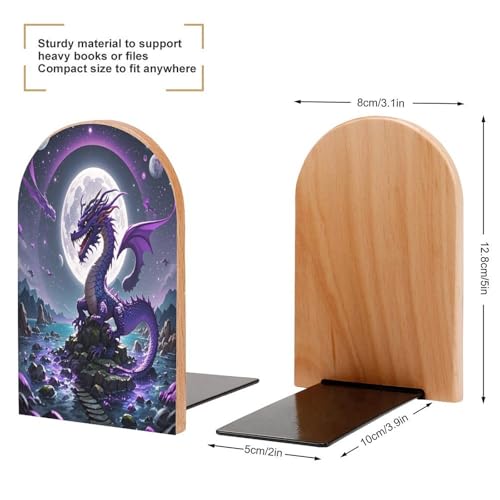 Sujetalibros moderno de dragón morado ideal como regalo para lectores 3