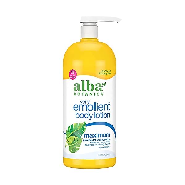 Alba-Botanica-Very-Emollient-Body-Lotion-Maximum-Dry-Skin-Formula-32-Oz-Packaging-May-Vary Alba Botanica Daily Moisturizing Lotion, Dry Skin, with Vitamin E and Shea Butter, 32 Oz (Packaging May Vary)