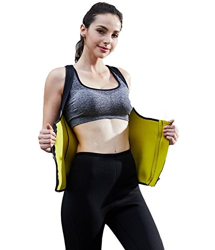 Vinmin Sports Heating Perspiration Fitness Front Zipper Abdominal Skinny Slimming Sauna Vest to Lose Weight